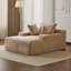 Très grand méridienne surdimensionnée, canapé-lit rembourré en velours côtelé moelleux avec 3 coussins décoratifs et accoudoir large pour le salon, sans assemblage requis, beige-118055127