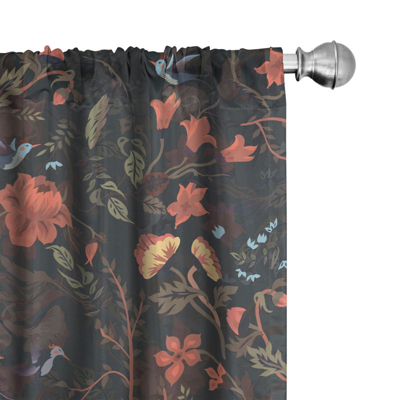 Semi Sheer Curtain Pair, 28" W x 63" H
