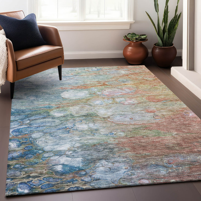 Tapis corail Prisco lavable à la machine de qualité supérieure, Rectangle 10 pi x 14 pi