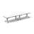 Rectangle 14 Person Flip Top 72'' L Modular Training Table and Chair Set with Casters and Modesty Panel and Cable Management
