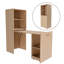Bureau pliable extensible avec tablettes de rangement et roues mobiles verrouillables, bureau d'ordinateur extensible pour petits appartements et bureau personnel