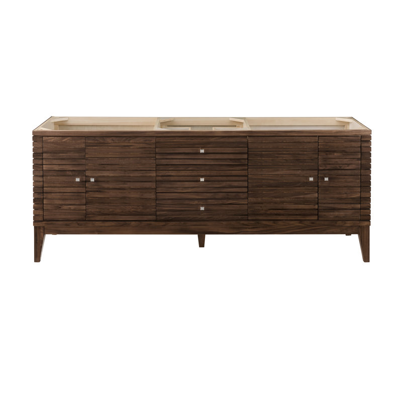 Sarin 72'' W Single Bathroom Vanity Base, Mid-Century Walnut