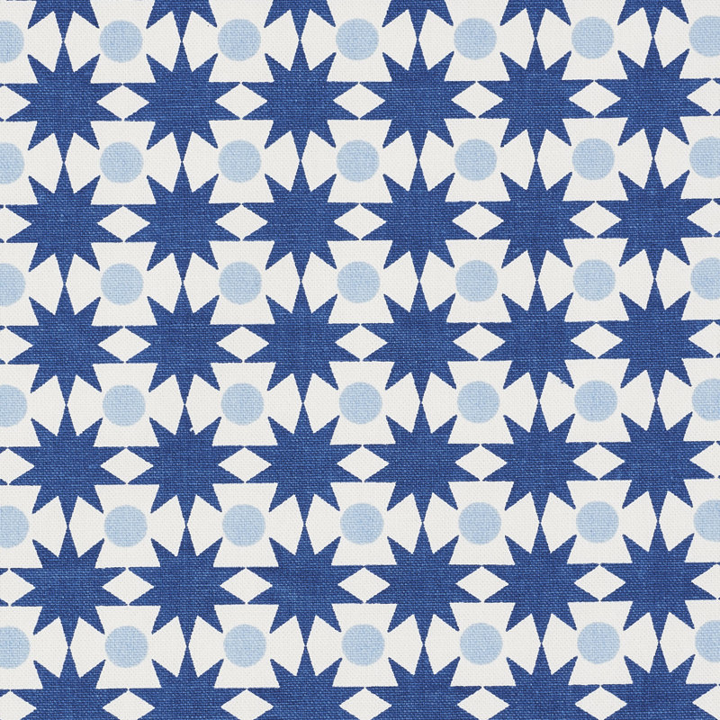 Tissu Schumacher x Studio Bon Cosmos, Bleu