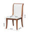 Ensemble de 2 chaises de salle à manger rembourrées à finition noyer - Élégantes chaises d'appoint traditionnelles en tissu avec lignes courbes-1306369011
