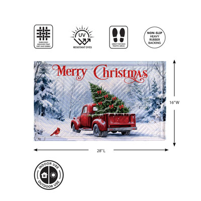 Tapis de livraison de Noël Evergreen en relief