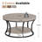 31.49’’ Round Coffee Table With 2-Tier Storage Shelves-1813552948