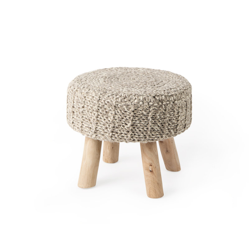 Tabouret d'appoint en bois massif Laverty