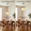 Îlot de cuisine simple et moderne à lumières suspendues dorées, luminaire suspendu industriel pour vestibule de salle à manger pour îlot de cuisine