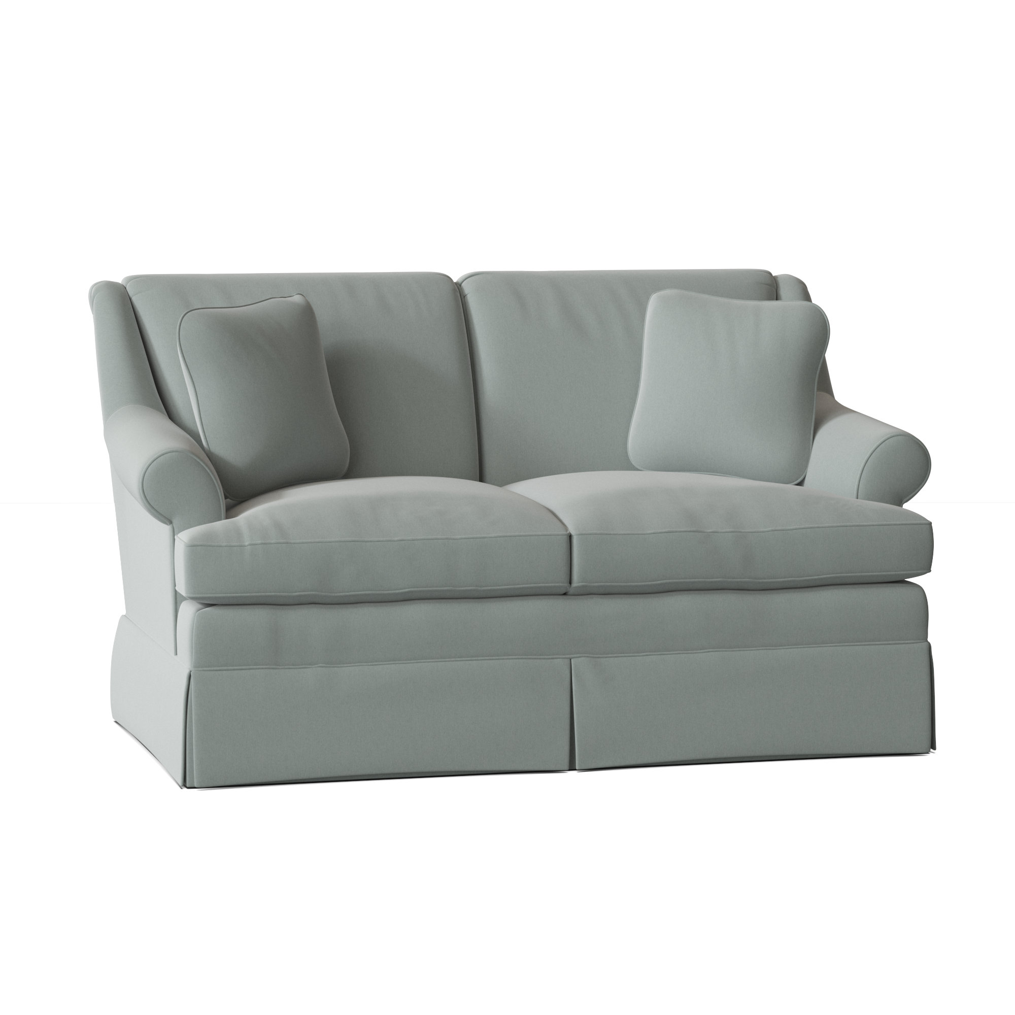 Connor 59'' Upholstered Loveseat, Peyton 21 Dove Performance Twill, Yes