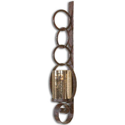 Uttermost Falconara Metal Wall Sconce In Brown