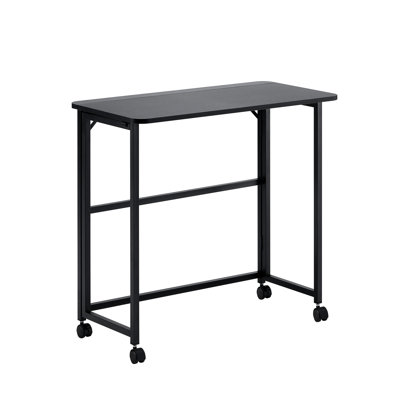 Bureau pliable pour petit bureau à domicile - 31,5 pouces noir, conception stable, rangement pratique, cuisine de salon convenable