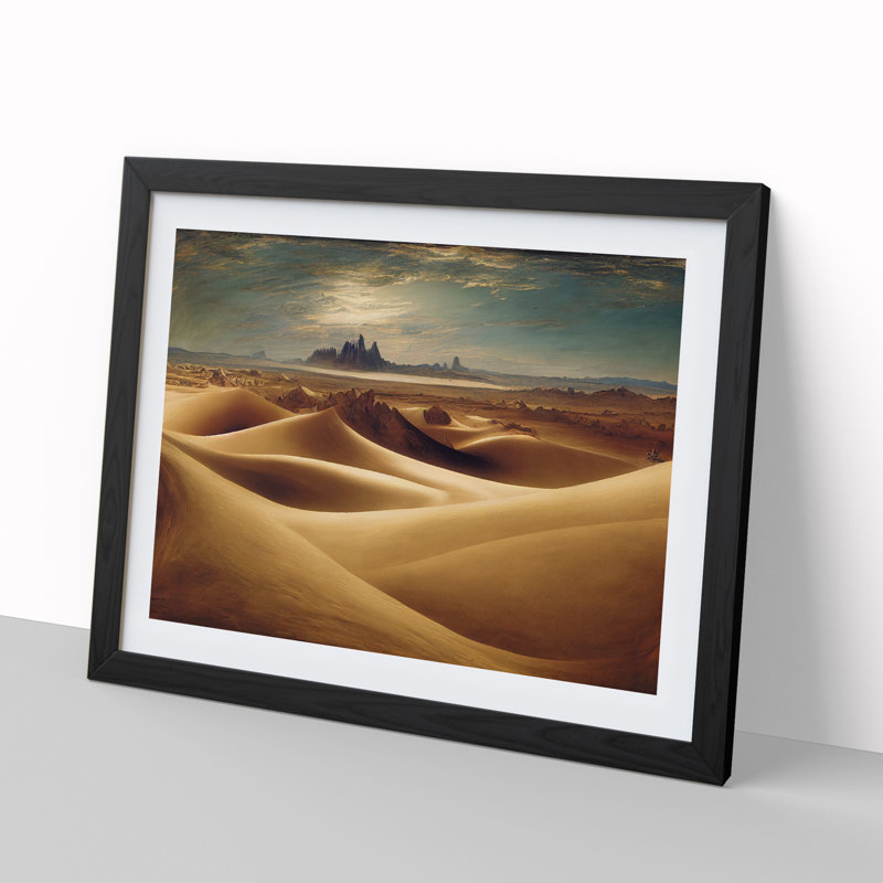 A Splendorous Desert - Single Picture Frame Print, 25cm H x 34cm W, Black