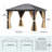 12 Ft. W x 10 Ft. D and 9.8 Ft. W x 9.8 Ft. D Aluminum Patio Gazebo-110778223