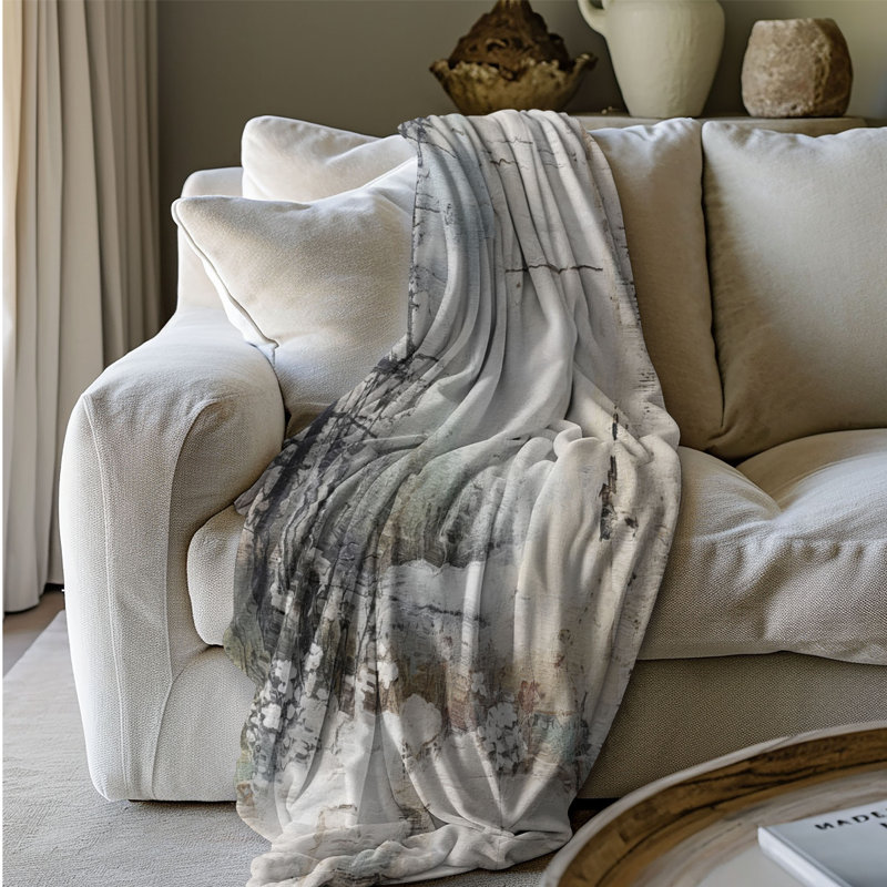 Rustic Suède - couverture sherpa de qualité supérieure 1 pièce, Grand lit