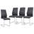 Jahani Kimara Modern Faux Leather Diamond Quilt Cantilever Dining Chairs-208377316-215003004-245472721