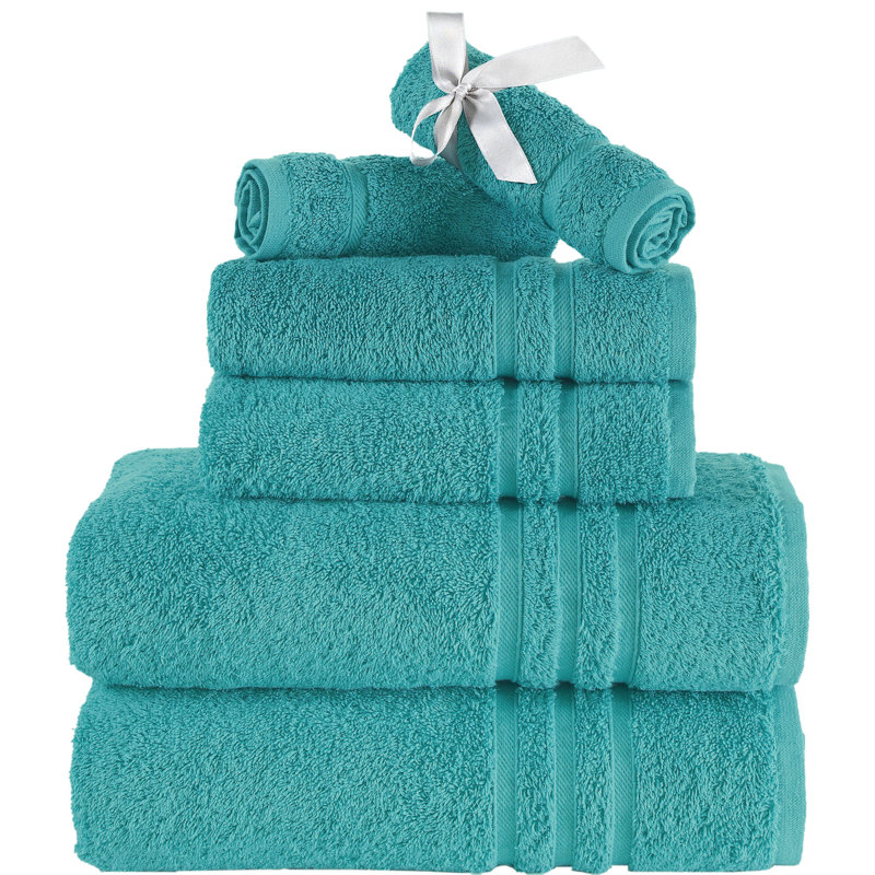 Ensemble de serviettes de bain pour salle de bain Biskoupky, Eau verte