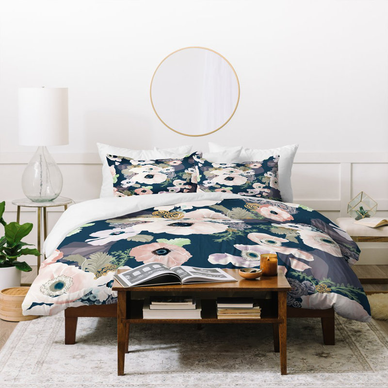 Farmhouse / Country Polyester Machine Printed Floral Duvet Cover, King Duvet Cover