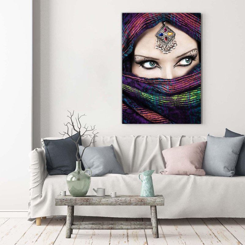 Indian Woman - Wrapped Canvas Print