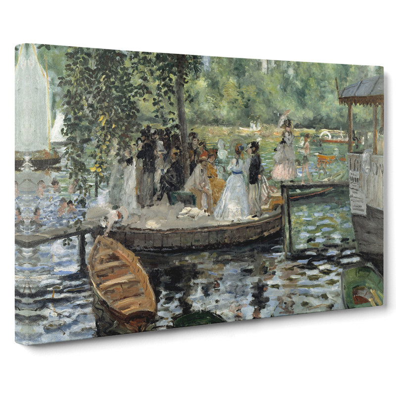 La Grenouillere by Pierre-Auguste Renoir - Wrapped Canvas Painting, 50cm H x 76cm W x 3cm D