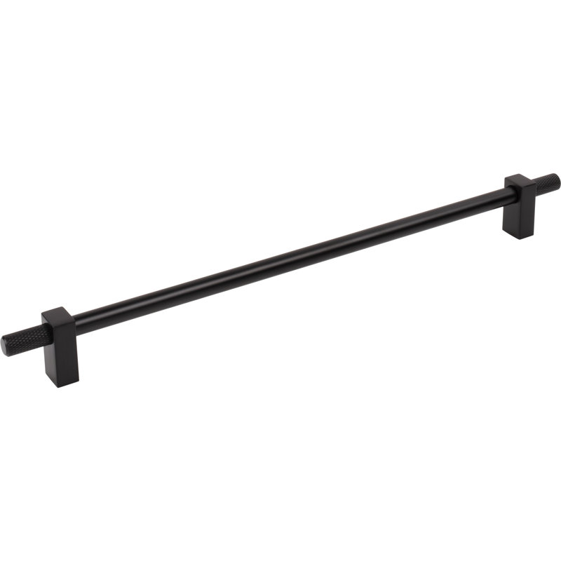 Larkin 4 Knurled Ends Bar Pull, 6 5/16", Matte Black