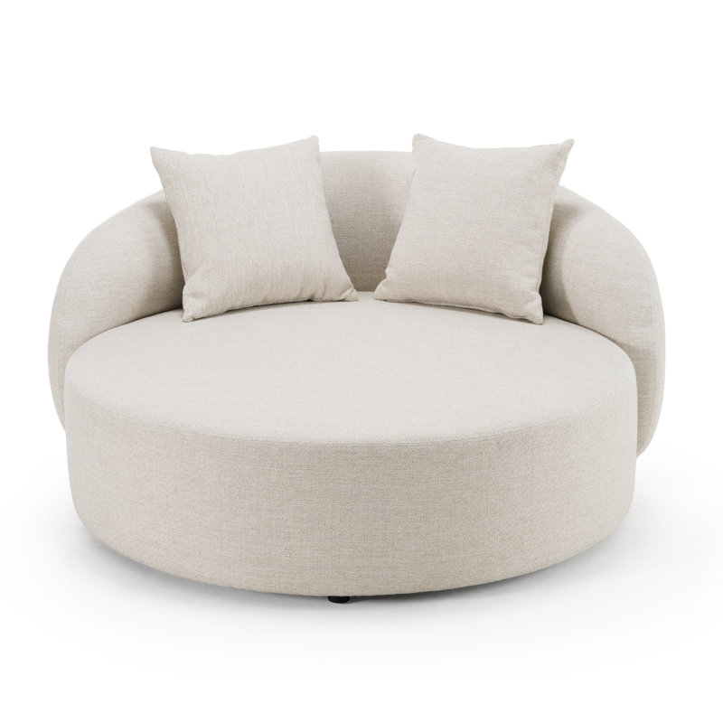 Jahmaya - Lit d'extérieur en tissu beige