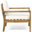 Fauteuils club d'extérieur en bois d'acacia avec coussins