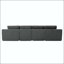 Canapé modulaire en U 130 po avec velours côtelé et ressorts-132516695