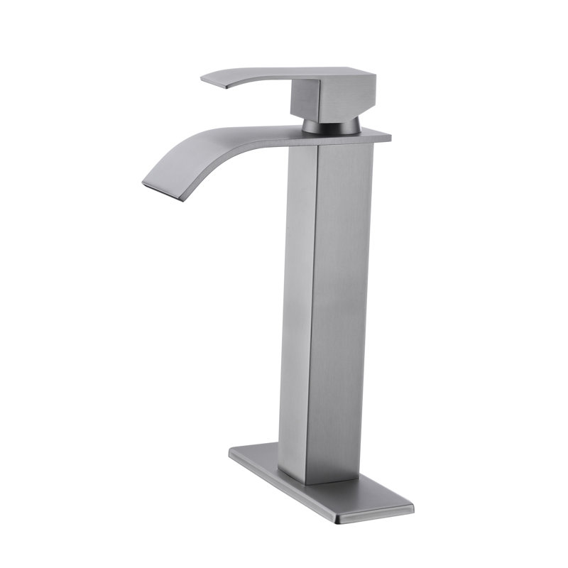 Robinet de salle de bain à cascade, robinet de meuble-lavabo à poignée simple