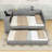 Upholstered Full Wood Platform Bed with Twin Trundle, Shelves, Desk and Charging Station-1843239260
