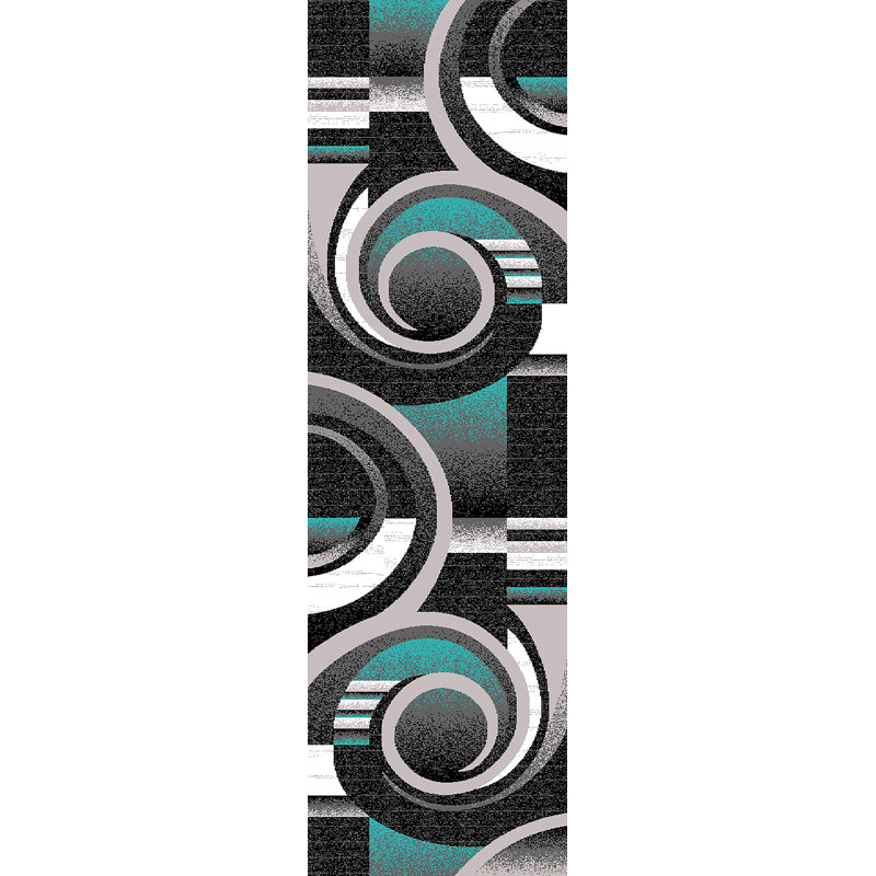 Galvez Performance Abstract Indoor Rug, Runner 2'2" x 7'4"
