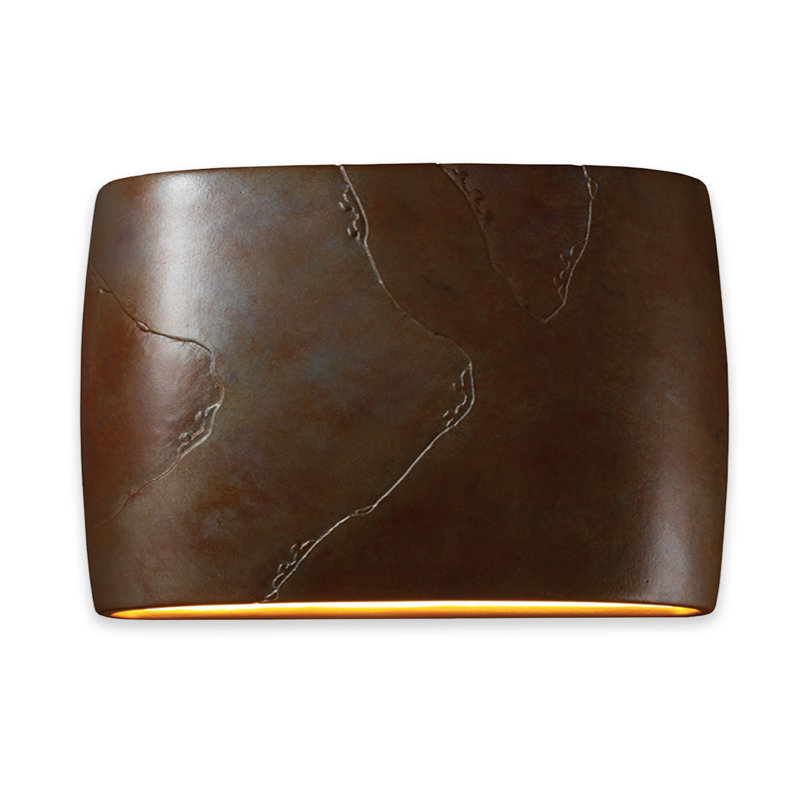 Plafonnier encastré d'extérieur Logan H 9,75 po, DIRIGÉ, H 9,75 po x l 16 po x P 4 po, Ardoise rouge Tierra