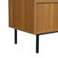 Sideboard with 2-Sliding Rattan Barn Doors & Adjustable Shelves