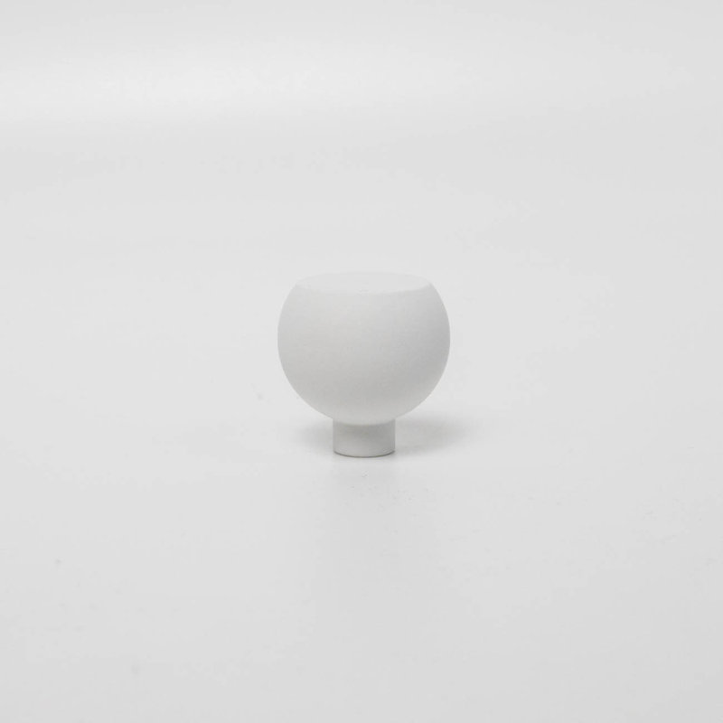 ROUS Hardware Mid Century Modern Sphere Knob, Snow (White)