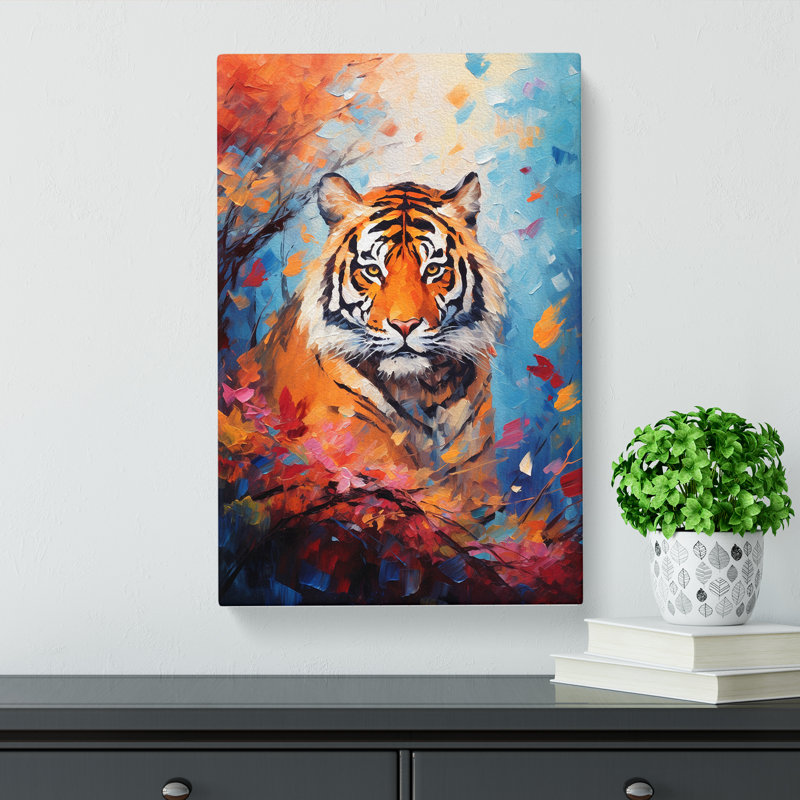 Tiger Impressionism No.2 - Wrapped Canvas, 76cm H x 50cm W x 3cm D