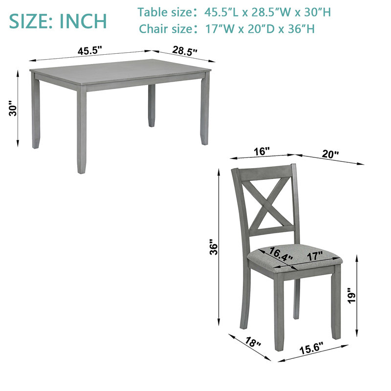 Ensemble de 4 tables de salle à manger en bois