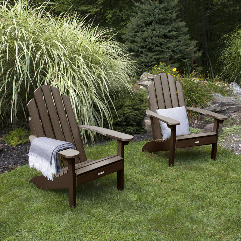 Chaise Adirondack en plastique Rialto, Gland de chêne vieilli