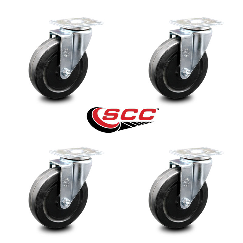 Hard Rubber Top Plate Caster