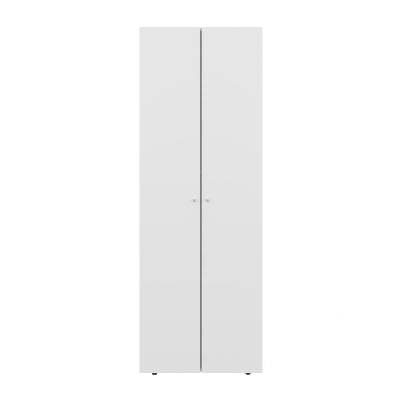 Armoire 2 portes Home, système de penderie et tablette de rangement Home, Blanc
