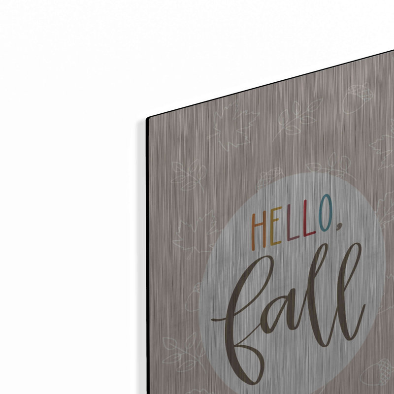 «Hello Fall» par L. Larson, art mural en métal, H 16 po x l 12 po x P 0,13 po