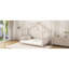 Lit plateforme simple en métal, rose-314324579