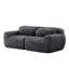 Canapé modulaire ergonomique, tissu moelleux, canapé gris foncé