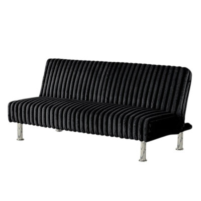 Hini Fold Out Futon Sofa Bed, Modern Chrome Metal Legs