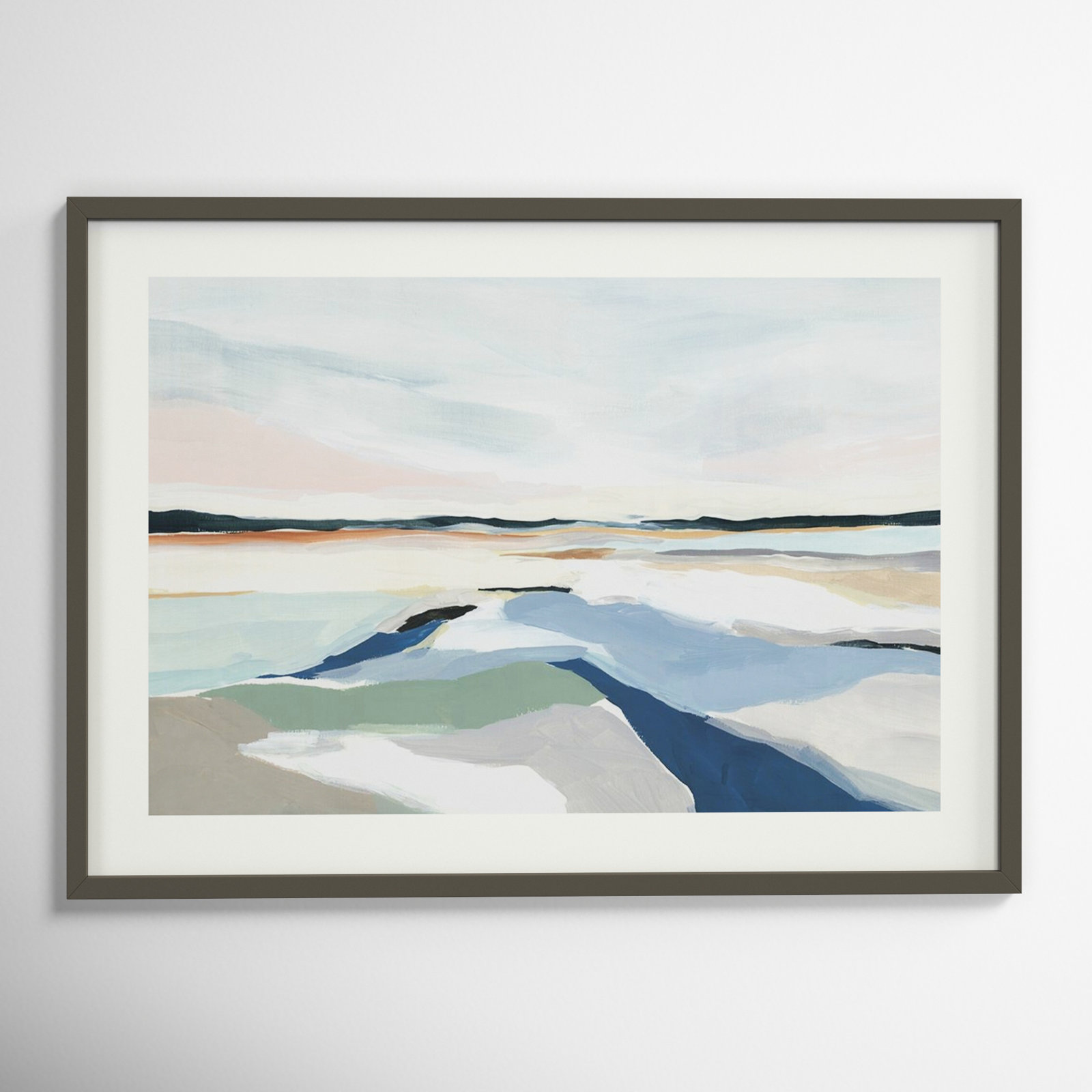 Seaside Day I by Isabelle Z, Gray Framed Paper, 27" H x 37" W