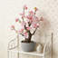 18" Artificial Pink Cherry Blossom Tree With Realistic Flowers, Faux Bonsai Tree In Decorative Pot