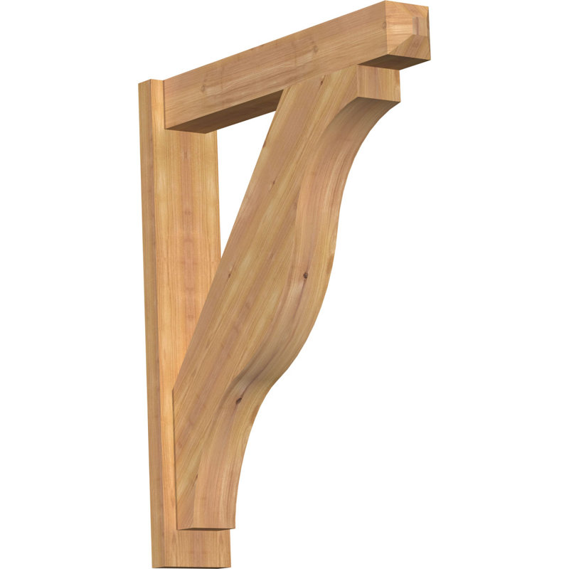 Persienne en bois rustique Funston Craftsman, Cèdre rouge de l'Ouest l 5 1/2 po (lisse), P 26 po x H 38 po