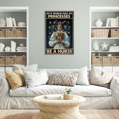 «Be a Nurse», reproduction d'art graphique sur toile tendue