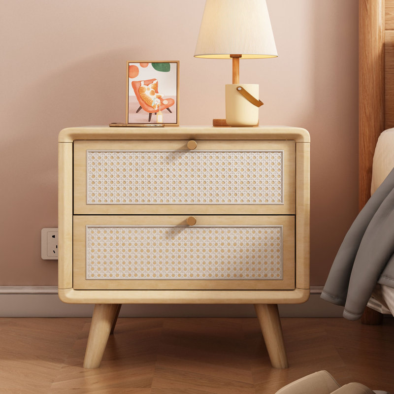 2-Drawer Nightstand, Natural