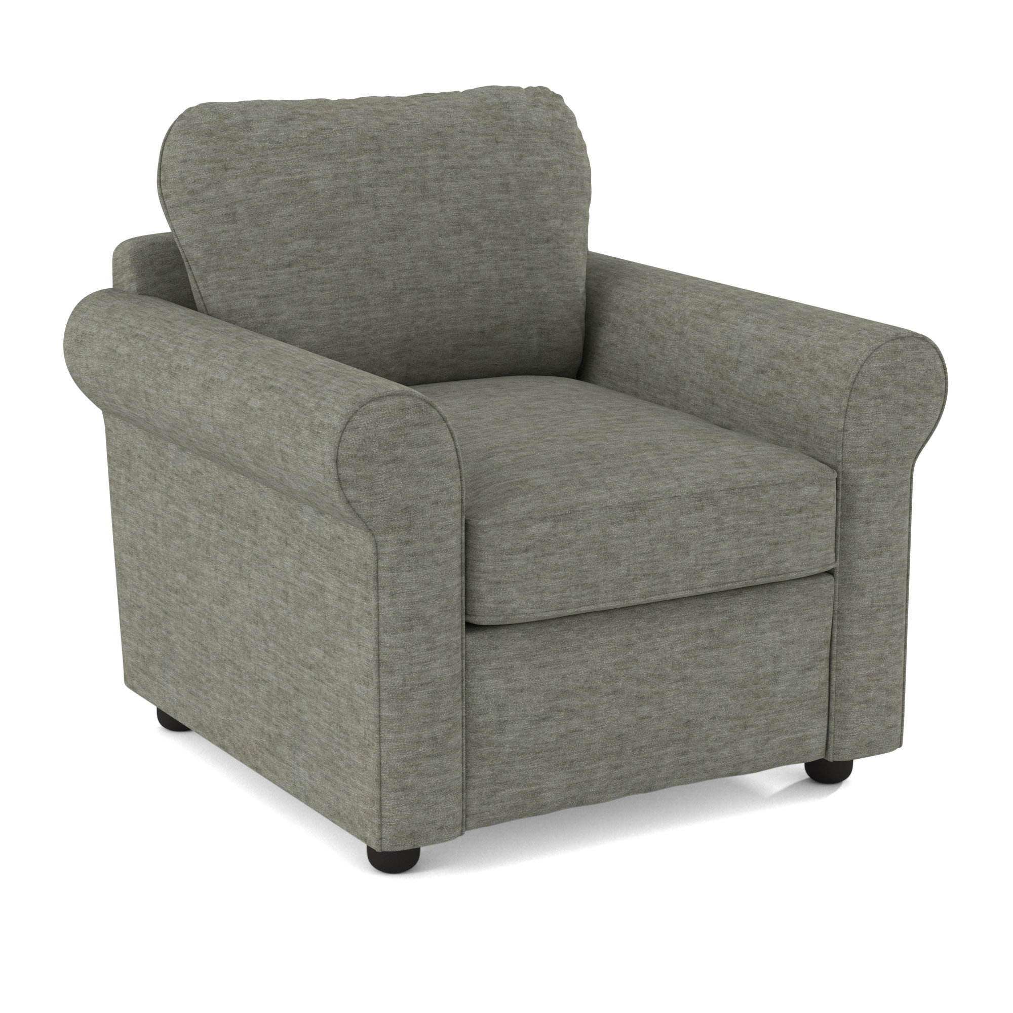 Warrington Upholstered Armchair, Nave Metal Performance Distressed Velvet