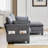 Oversized Modular Sectional Sofa With Movable Ottoman, 4-Seat Modern Corduroy Set, Convertible L-Shaped Couch For Living Room And Office-1691955837