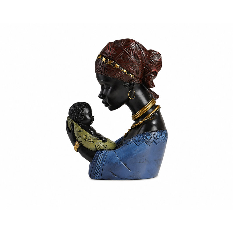 African Motherhood Statue For Home Office Décor